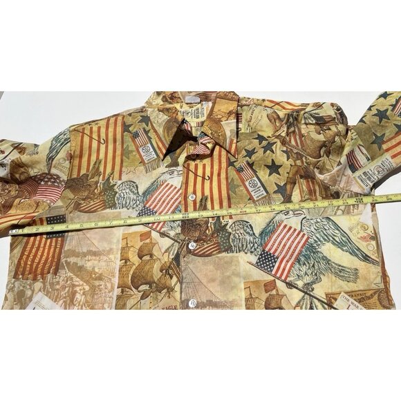 Vintage Media 1970’s Men’s Sz XL Long Sleeve USA Patriotic America Shirt RARE - Picture 4 of 15